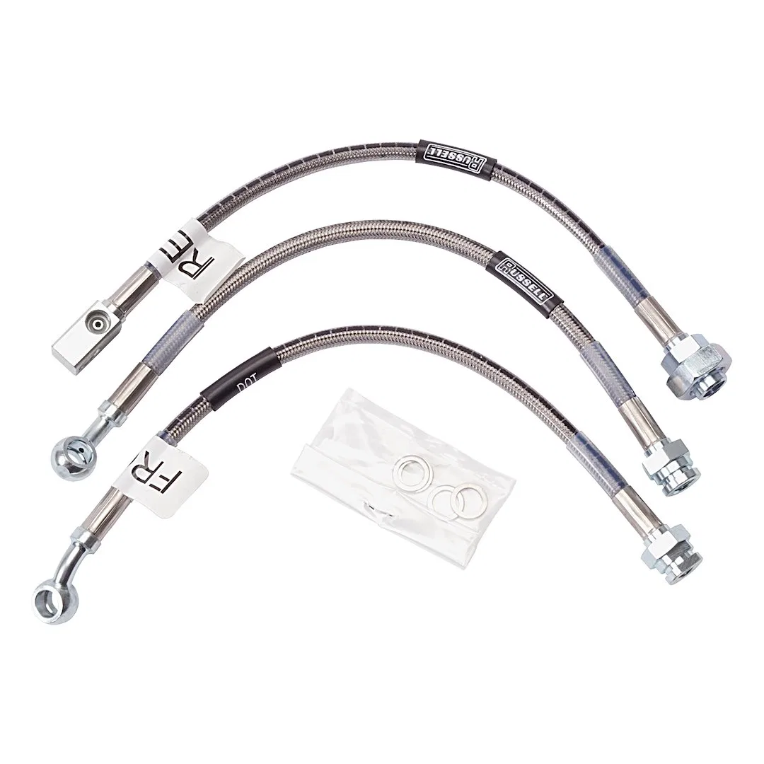 692100 – RUSSELL/EDEL Brake Line, Braided Stainless Steel Set of 3